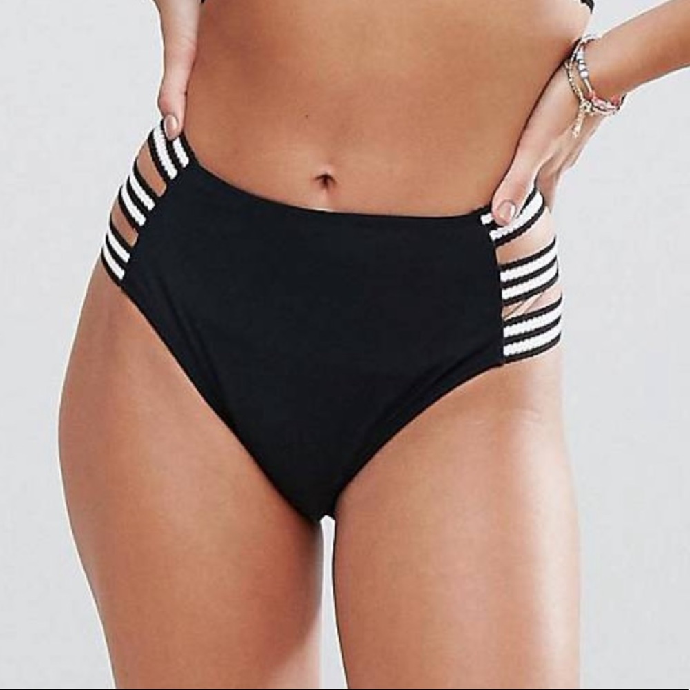 River Island High Waisted Bikini Bottom, Small